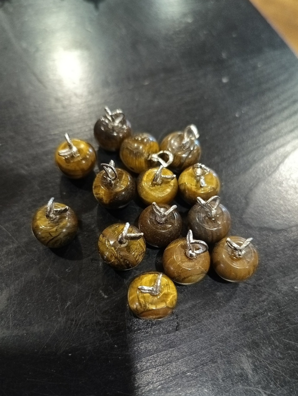 Brown Mini Crystal Apples Lot Of 14